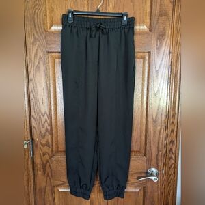 Zara Elastic Waist & Ankles Pull Up Black Pants - Size M